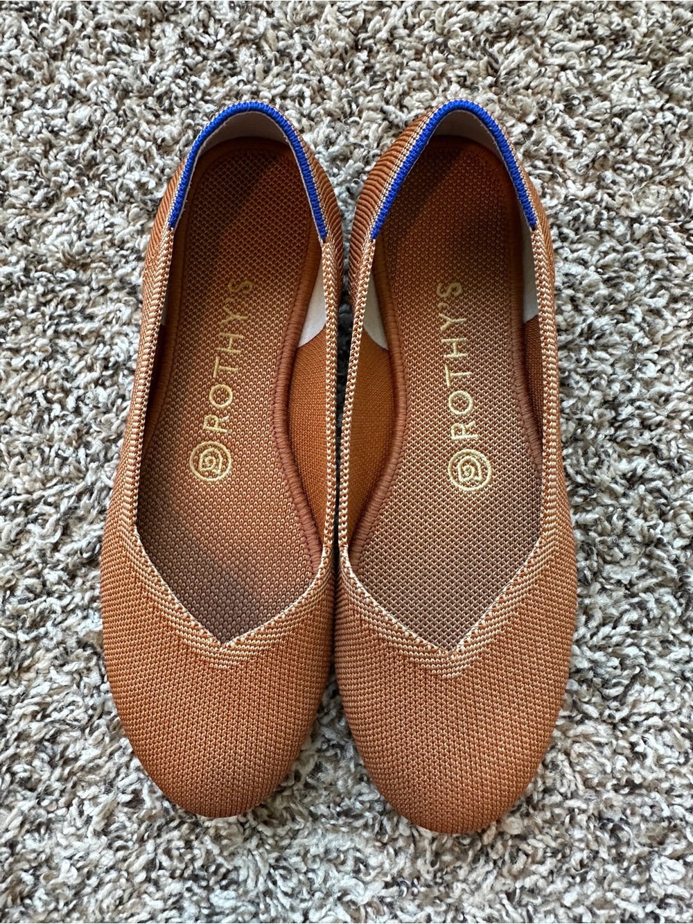 Rothy’s The Flat Brown Cognac Ballet Flats Women’s 6.5